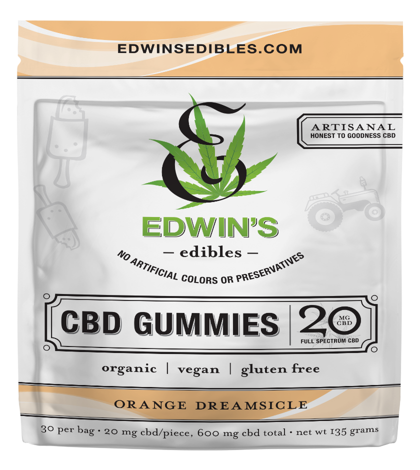 Edwin's Edibles - Premium Vegan CBD Gummies 600mg Total (Multiple Flavors)