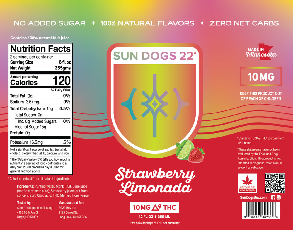 Sun Dogs | Strawberry Limonada | 10mg THC