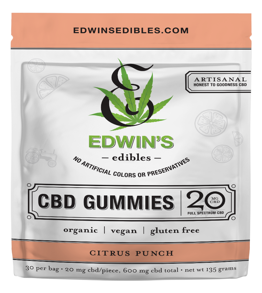 Edwin's Edibles - Premium Vegan CBD Gummies 600mg Total (Multiple Flavors)