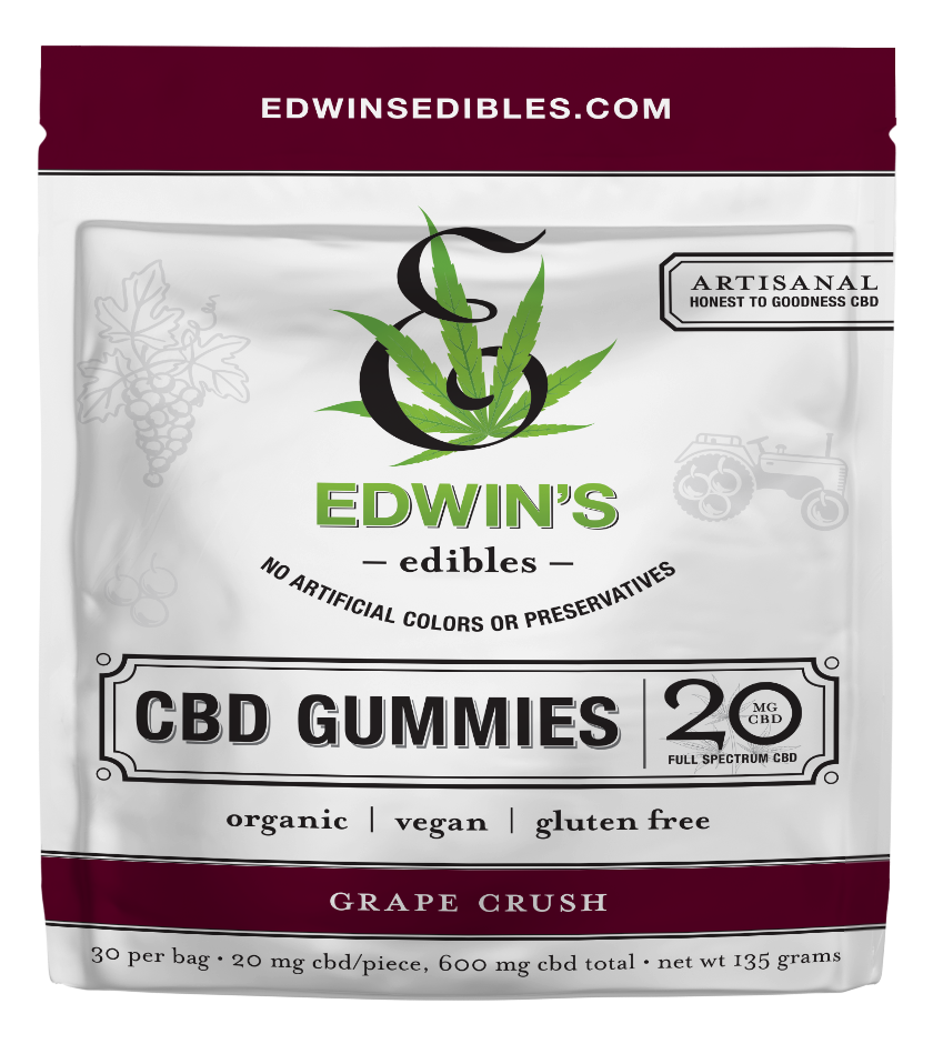 Edwin's Edibles - Premium Vegan CBD Gummies 600mg Total (Multiple Flavors)