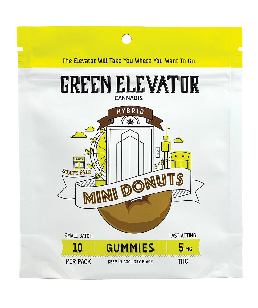 Green Elevator | 5mg THC Gummies | Mini Doughnut