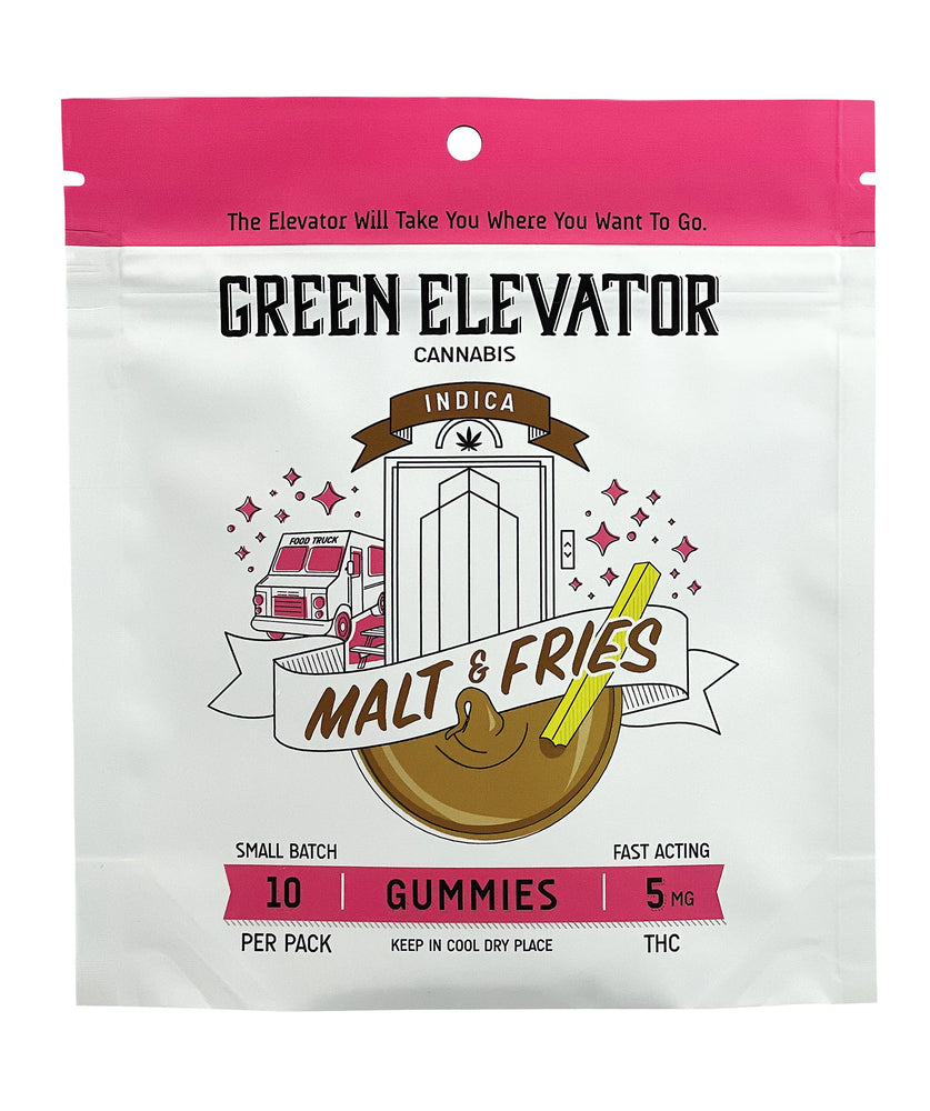 Green Elevator | 5mg THC Gummies | Malt & Fries