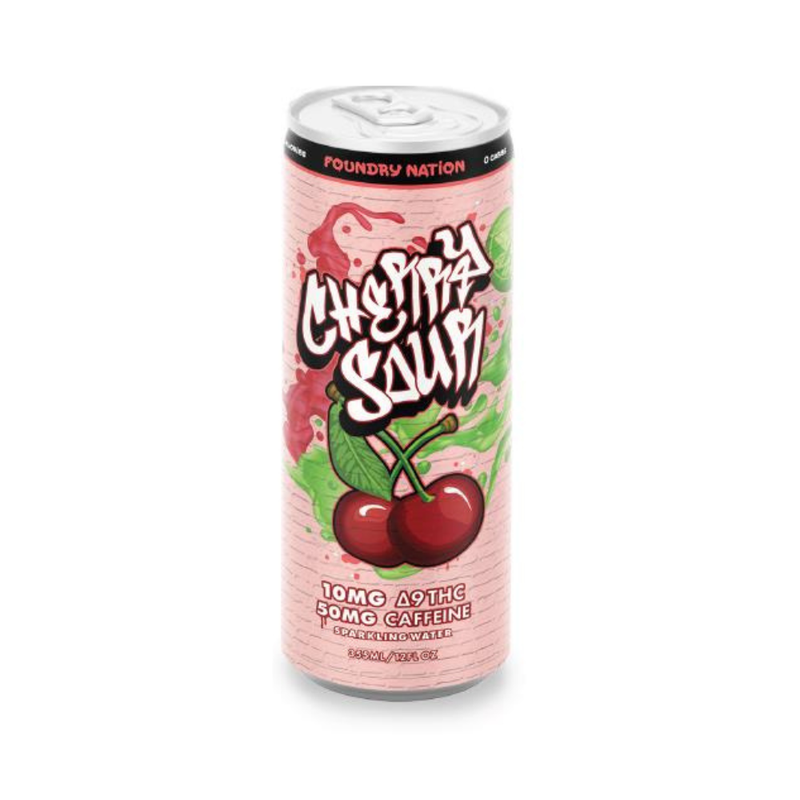 Cherry Sour - Caffeinated THC Sparkling/ 10mg thc 50mg caffine