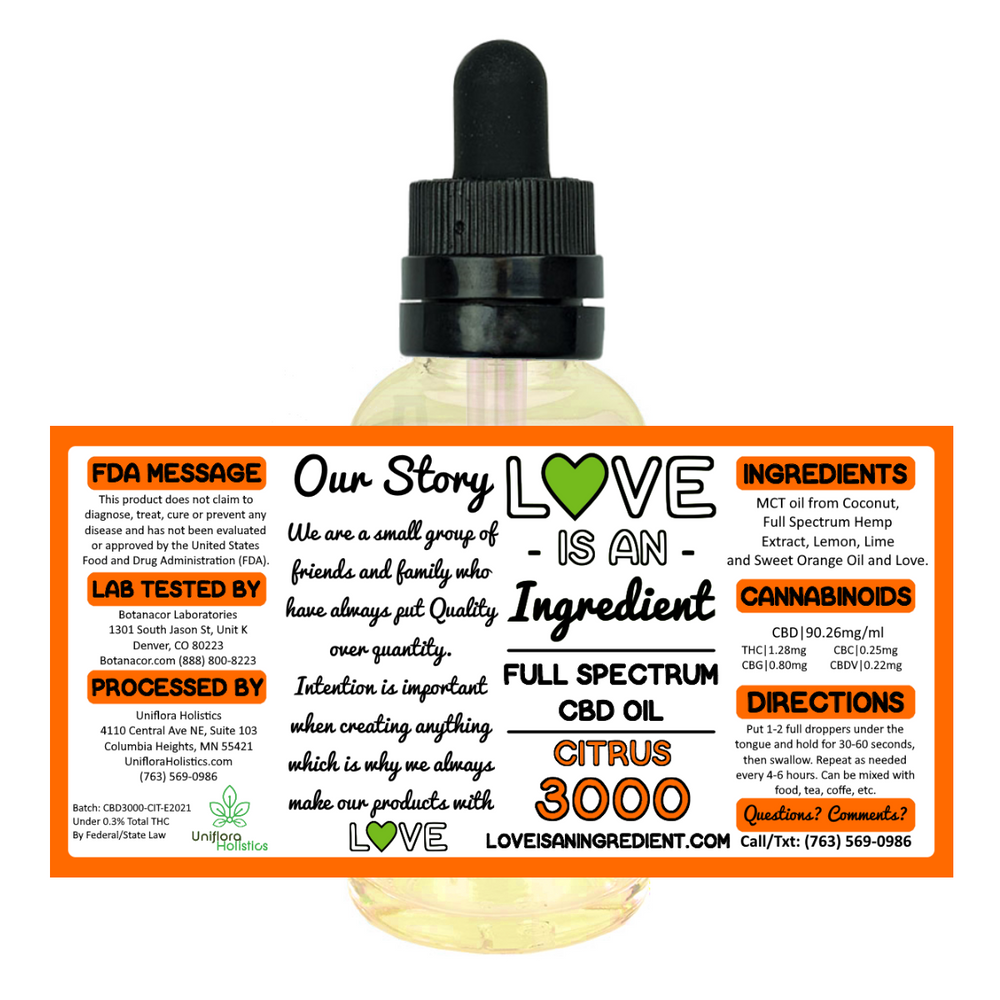 Full Spectrum CBD Oil - 3000mg (Multiple Flavors)