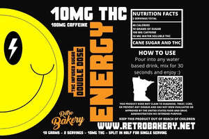 
            
                Load image into Gallery viewer, THC INFUSED SUGAR - SINGLE POUCH - 10MG THC + 100MG CAFFEINE - ENERGY DOUBLE DOSE
            
        