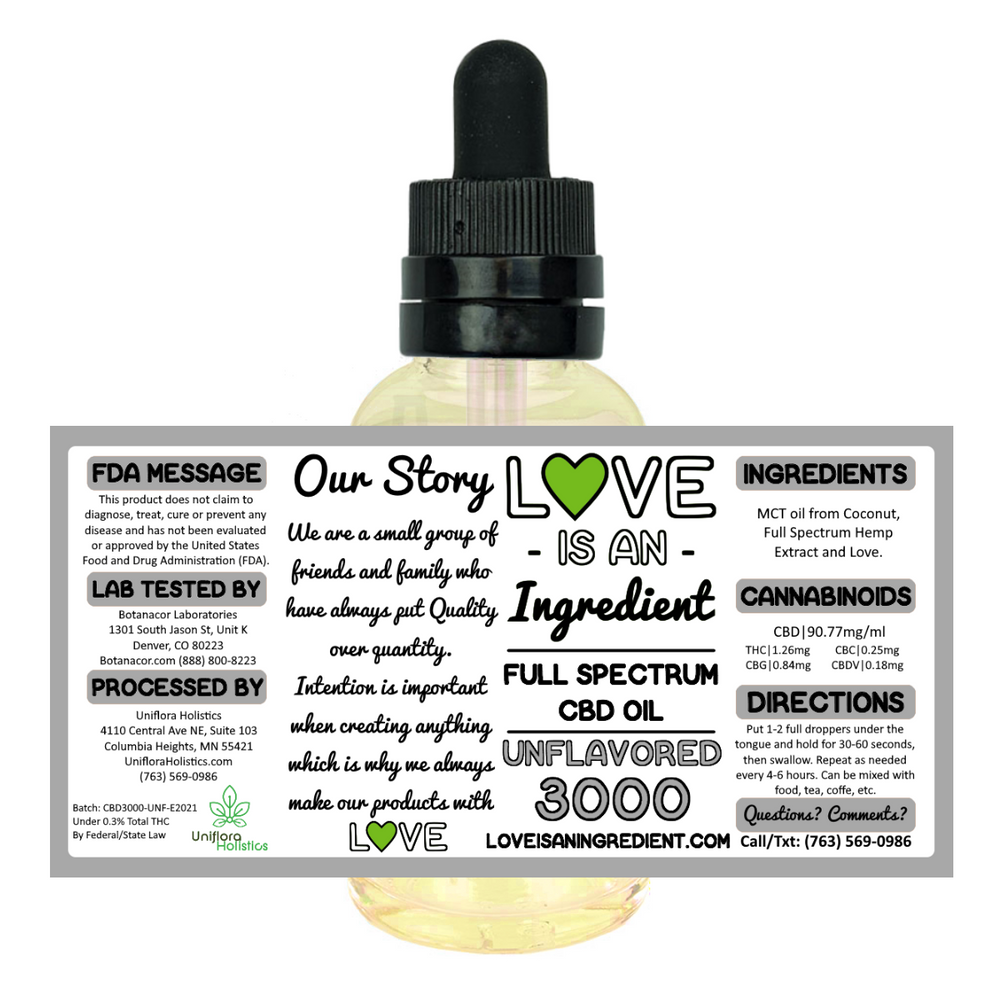Full Spectrum CBD Oil - 3000mg (Multiple Flavors)